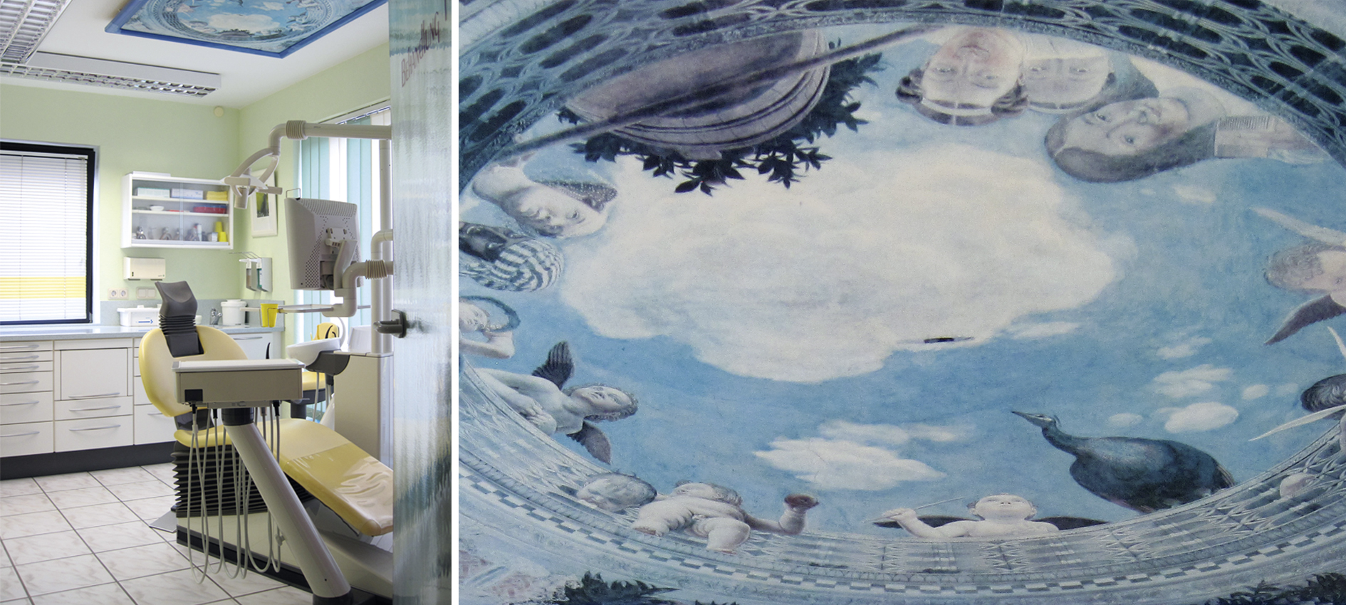 Romantisch schönes Foto mit roten Hausdächern